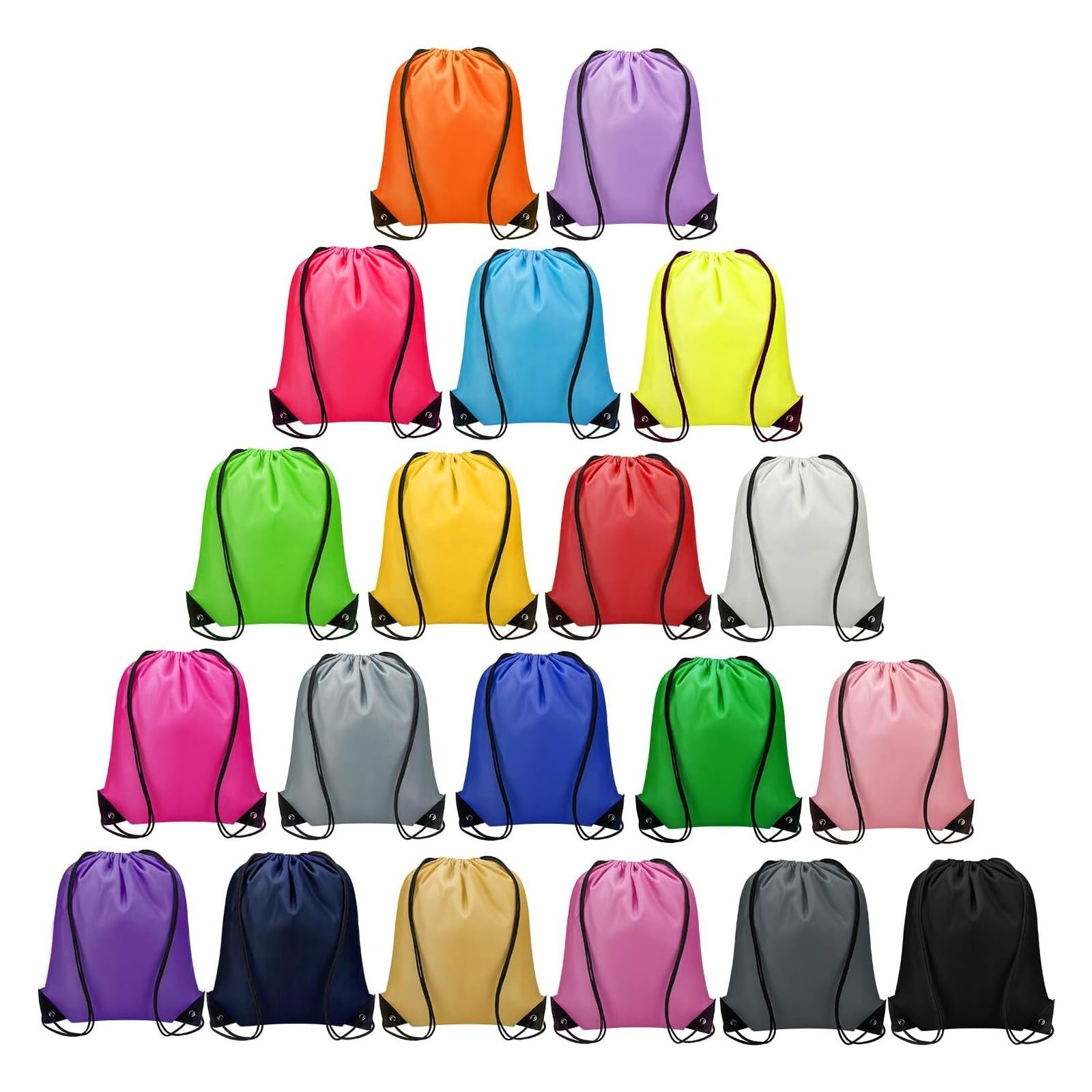 Vorspack 60 Pcs Drawstring Bags Bulk, 15.7 x 13.3 One Size, Multicolor