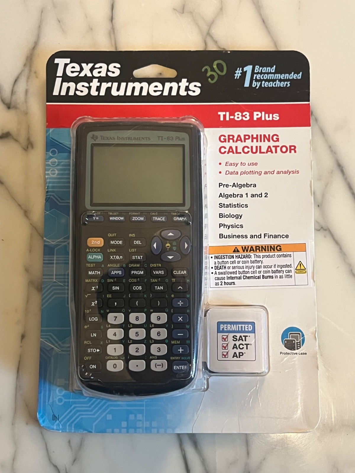 Texas Instruments TI-83 Plus Graphing Calculator – Black (83PL/TBL/1L1/A) NEW