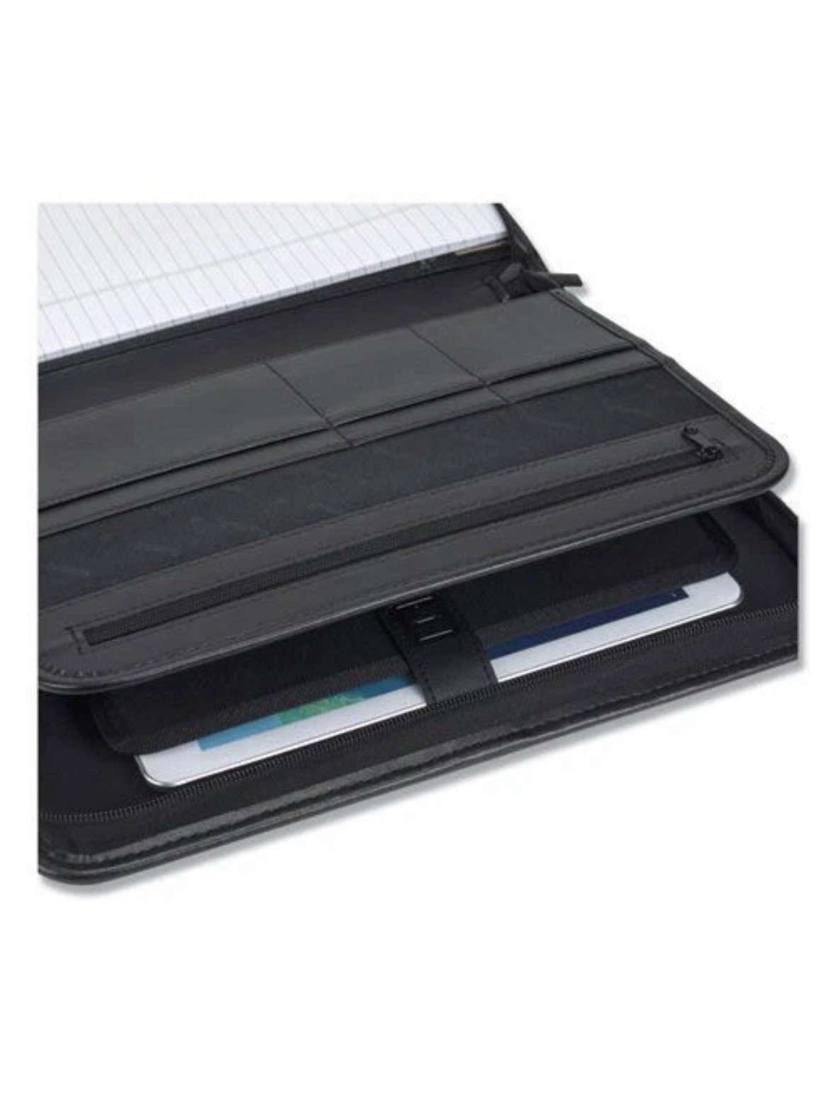 Samsill 70820 Professional Zippered Pockets/Slots Writing Pad Holder – BK New