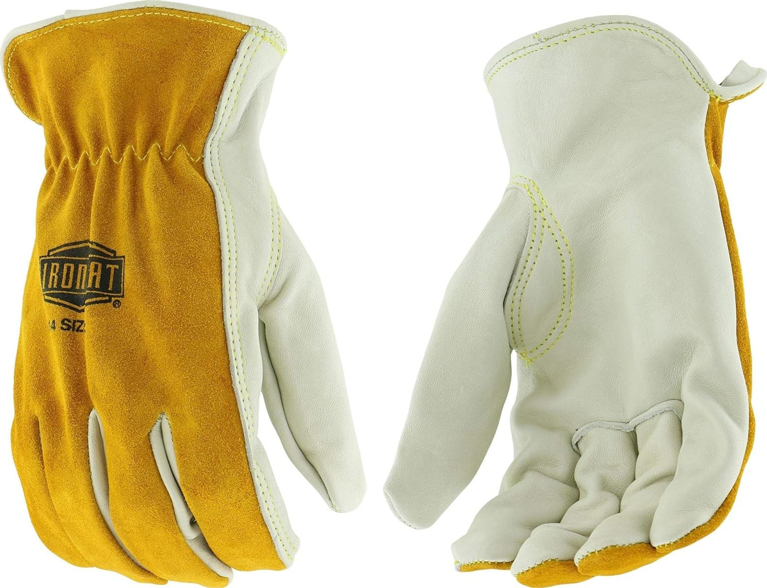 Ironcat 9414 Cowhide Leather Drivers Construction Roping Farming Work Gloves