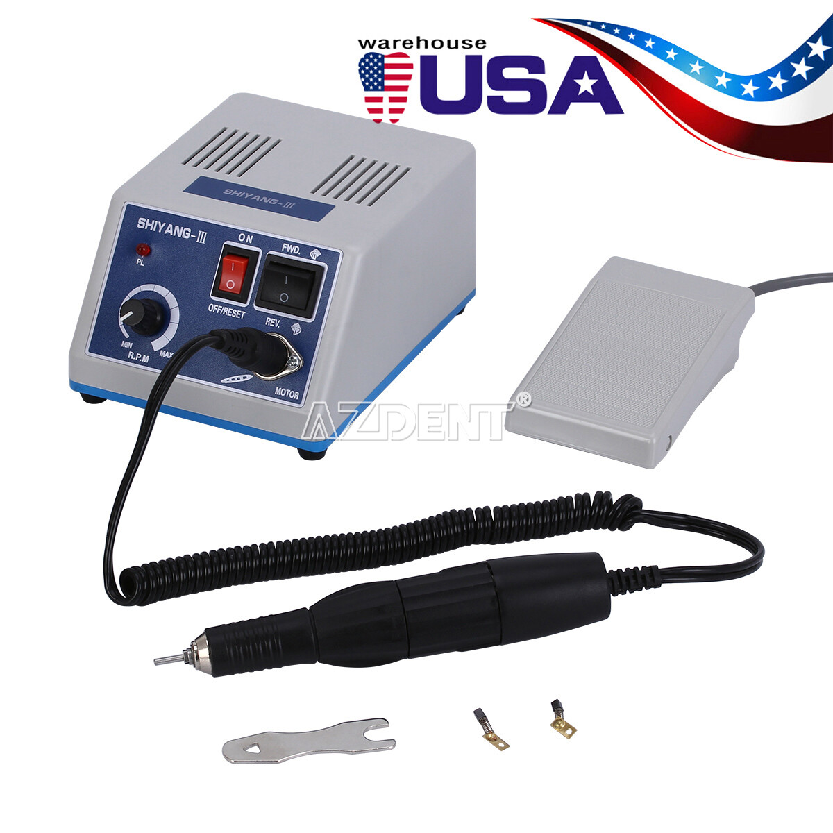 Dental Lab Micro Motor Machine/Polishing Handpiece/E-Type /100pc FG Diamond Burs