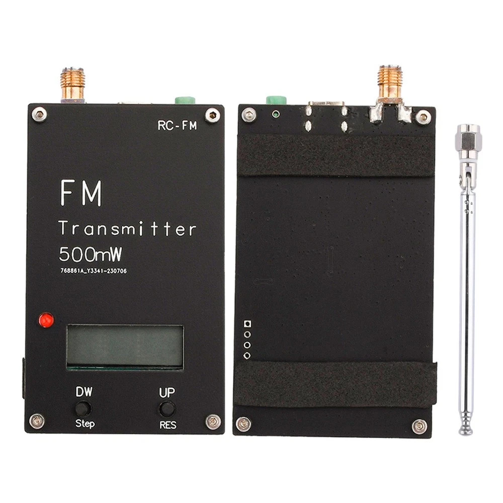2000M 500mW FM Transmitter Frequency LCD Display Stereo 76-108MHz for FM Radio