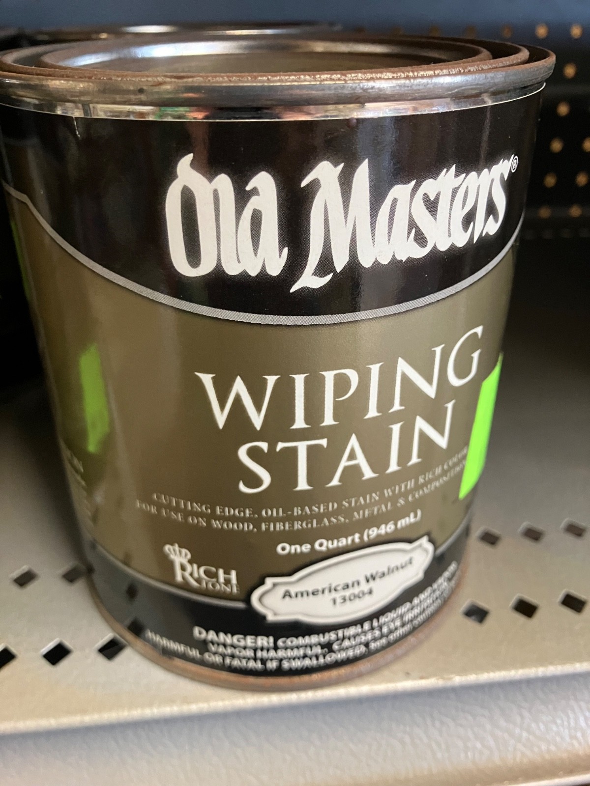 OLD MASTERS AMERICAN WALNUT 13004 WIPING Stain 1 Quart