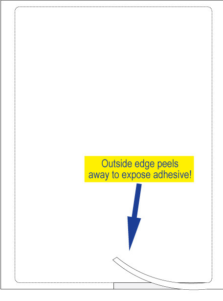Blank White Laser Window Stickers • 1 Part • 500 Quantity • (#8511) • (P7)