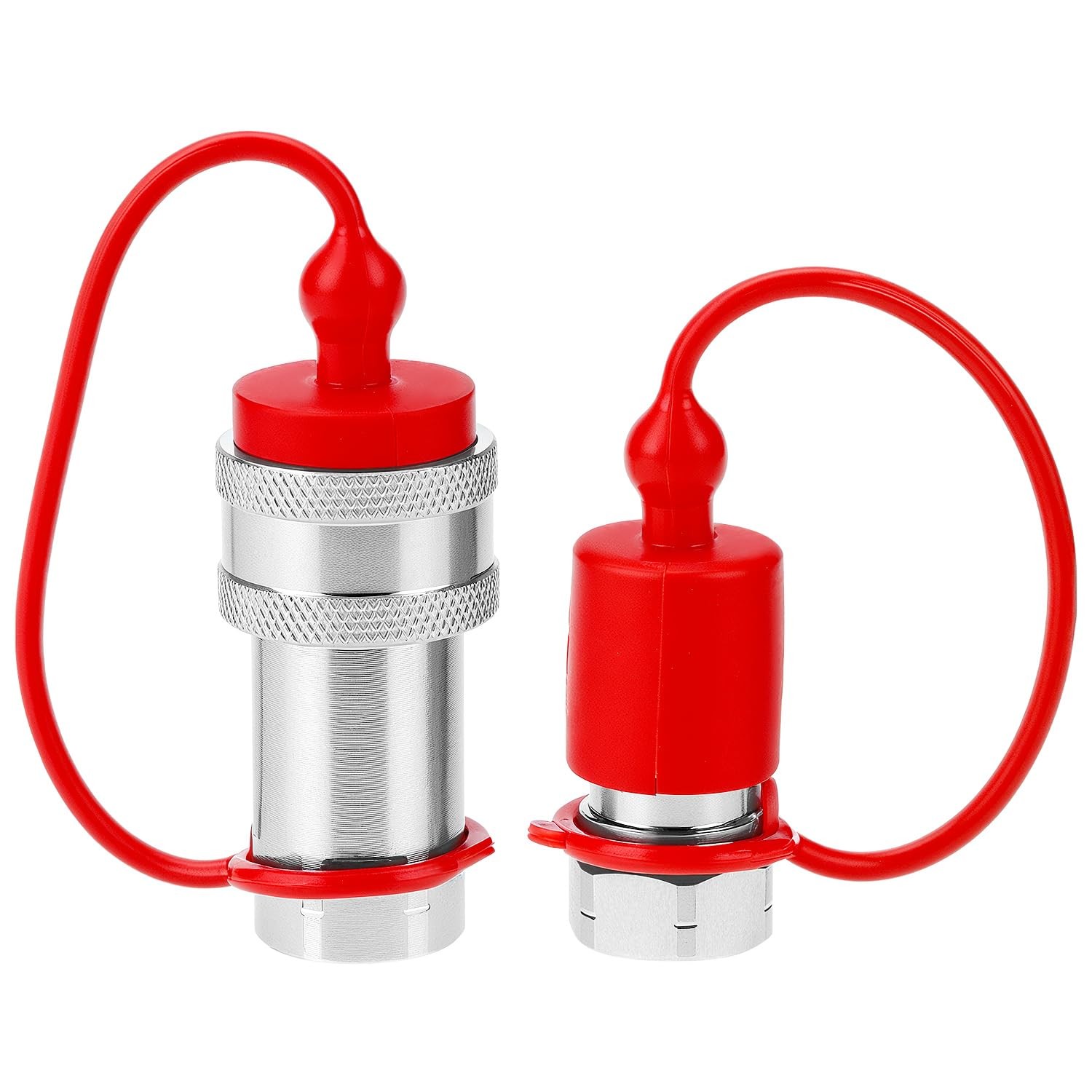 2 Pack 3/8” NPT Hydraulic Quick Connect Couplers 4000 PSI 3/8 Body Steel Set ISO