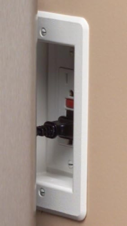 White Recessed Mounting Box for Electrical Outlets