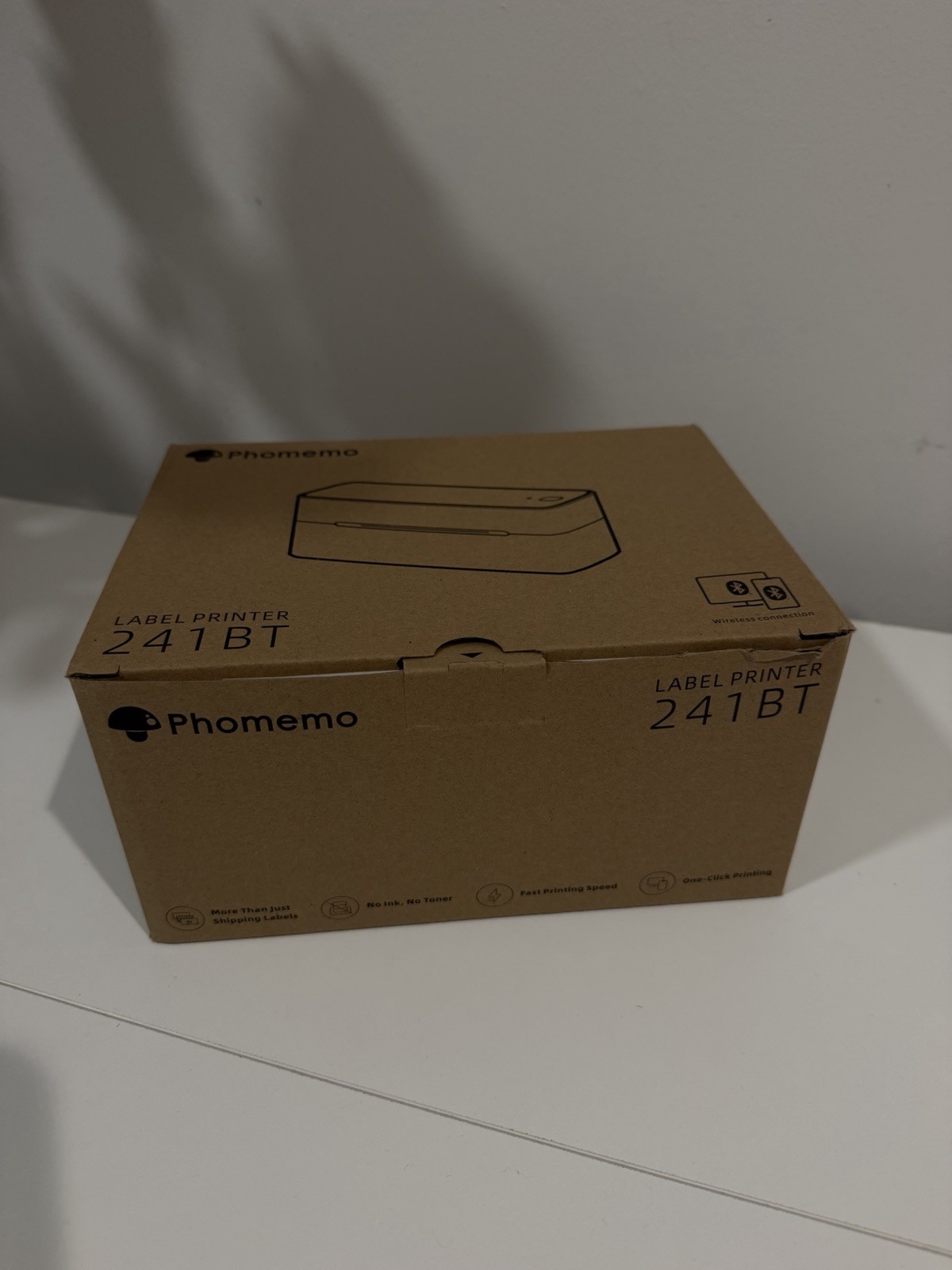 Phomemo 241BT Label Printer Pink/White w/ Box Setup Guide MPN 241BT