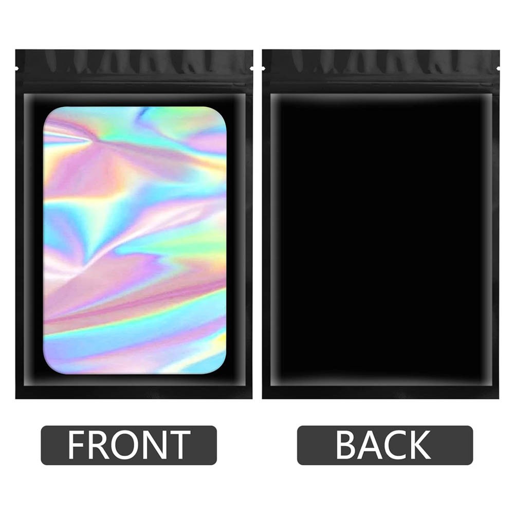 Holographic Mylar Bags Smell Proof Food Storage Zip Seal Foil Pouch Candy Bag