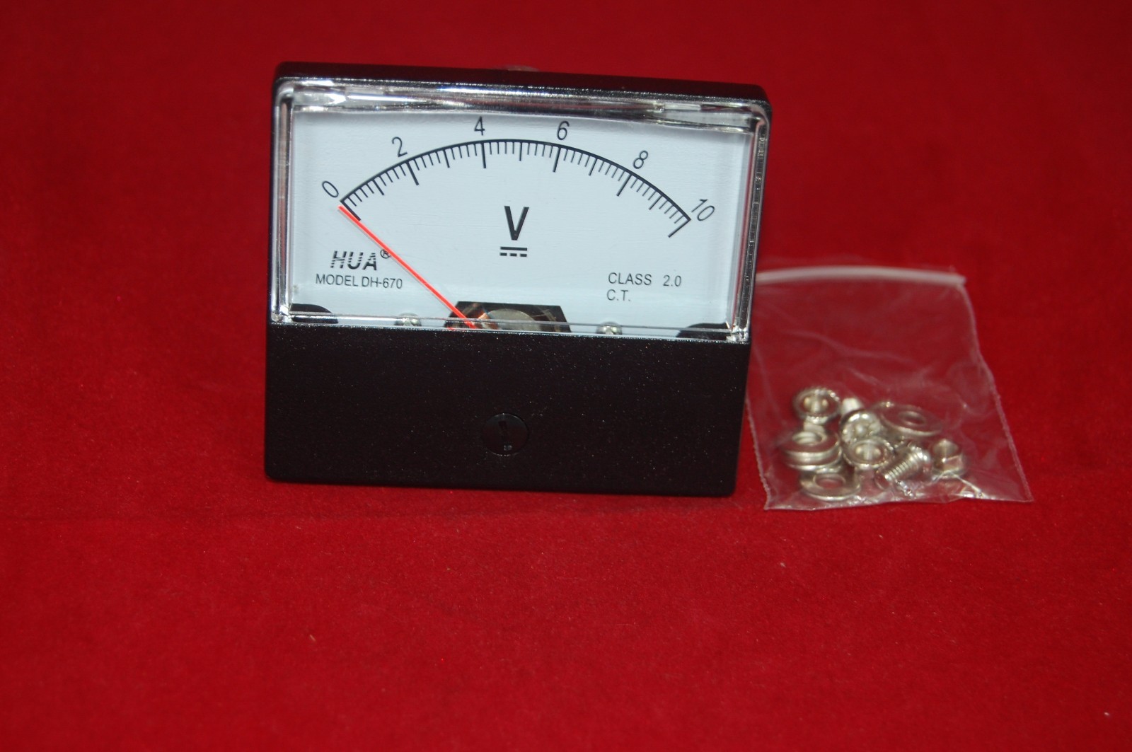 1PC DC 0-10V Analog Voltmeter Panel Voltage Meter 60*70mm directly Connect