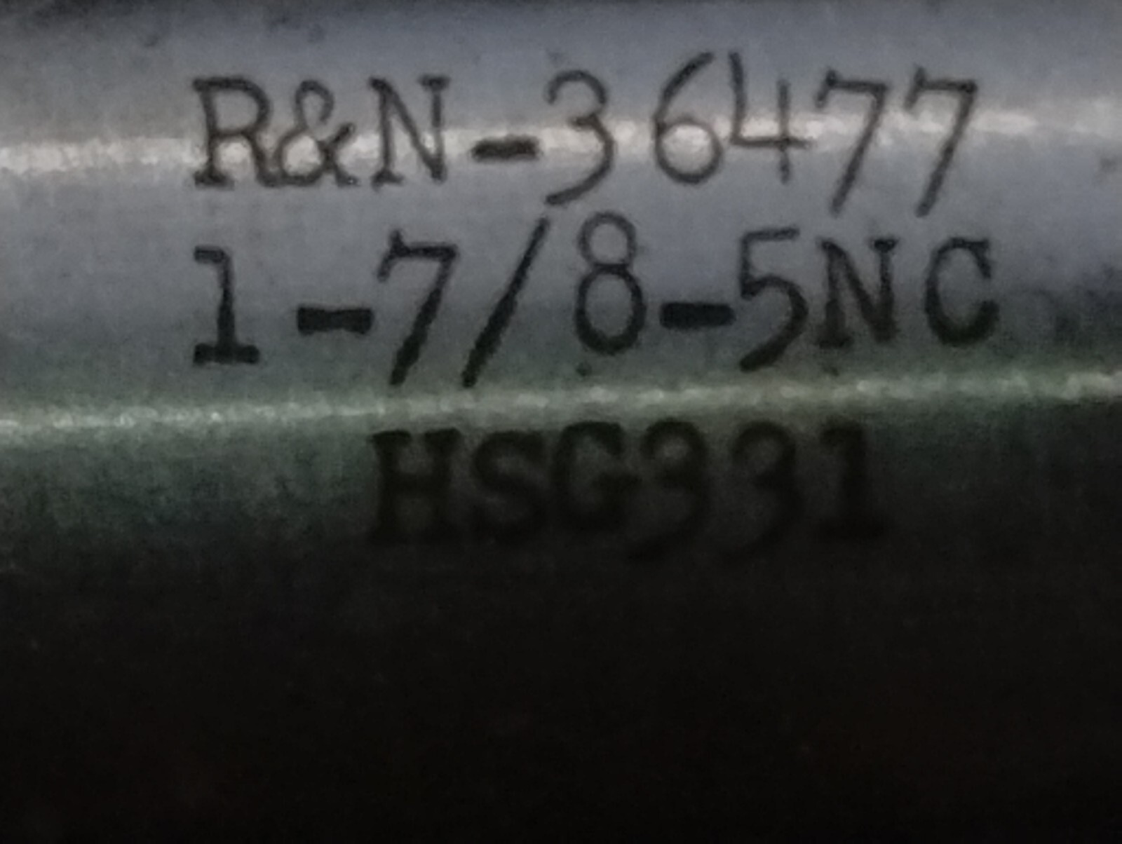 R&N- 36477 , NOS 1-7/8″ 5 Tpi NC, Right Handed Tap , Taper , HSG331, 7.5″ Long