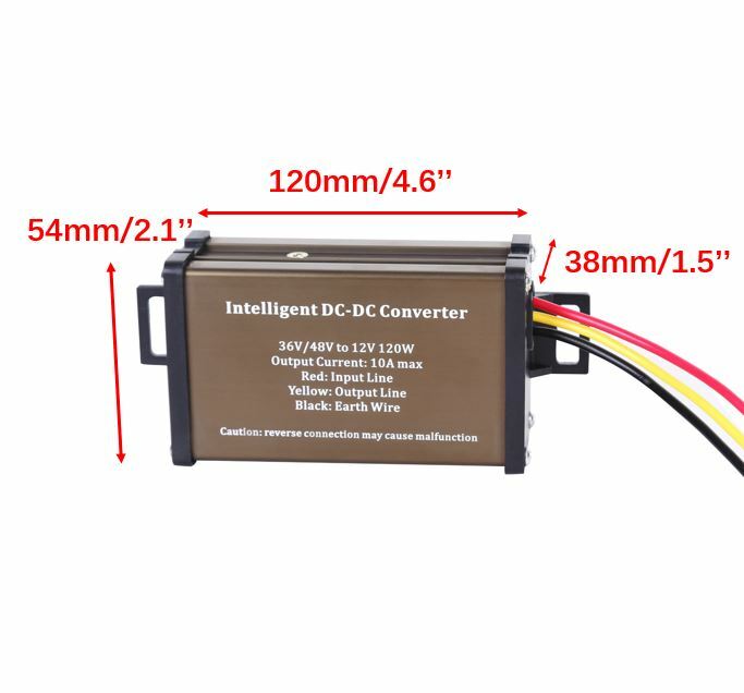 DC 48V to 12V Step Down Power Converter for Golf Cart with 48V Drive System