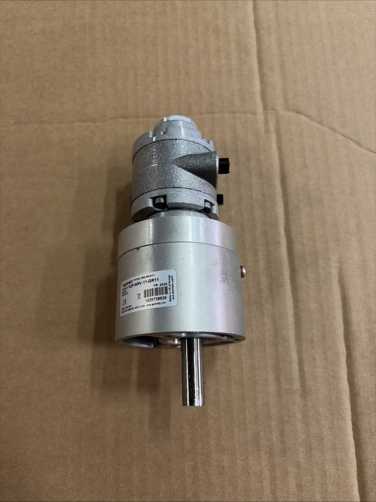 GAST 1UP-NRV-11-GR11 Reversible Air Powered Gear Motor