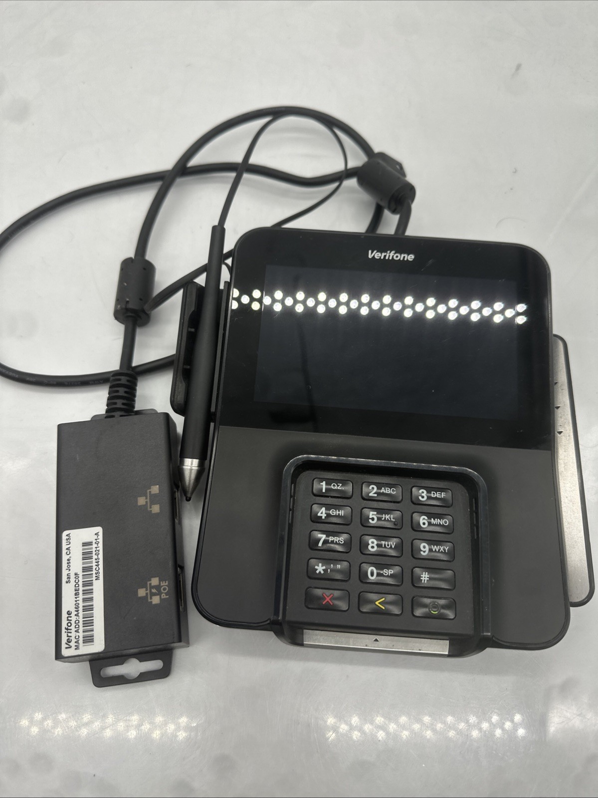 Verifone M400 WiFi/BT Credit Card Terminal Payment Reader w/ PoE Adapter
