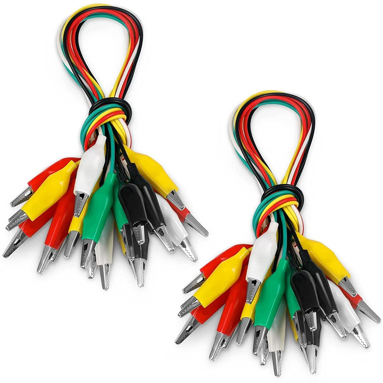 20 Pcs Electrical Jumper Cables Test Leads with Alligator Clips for Circuit