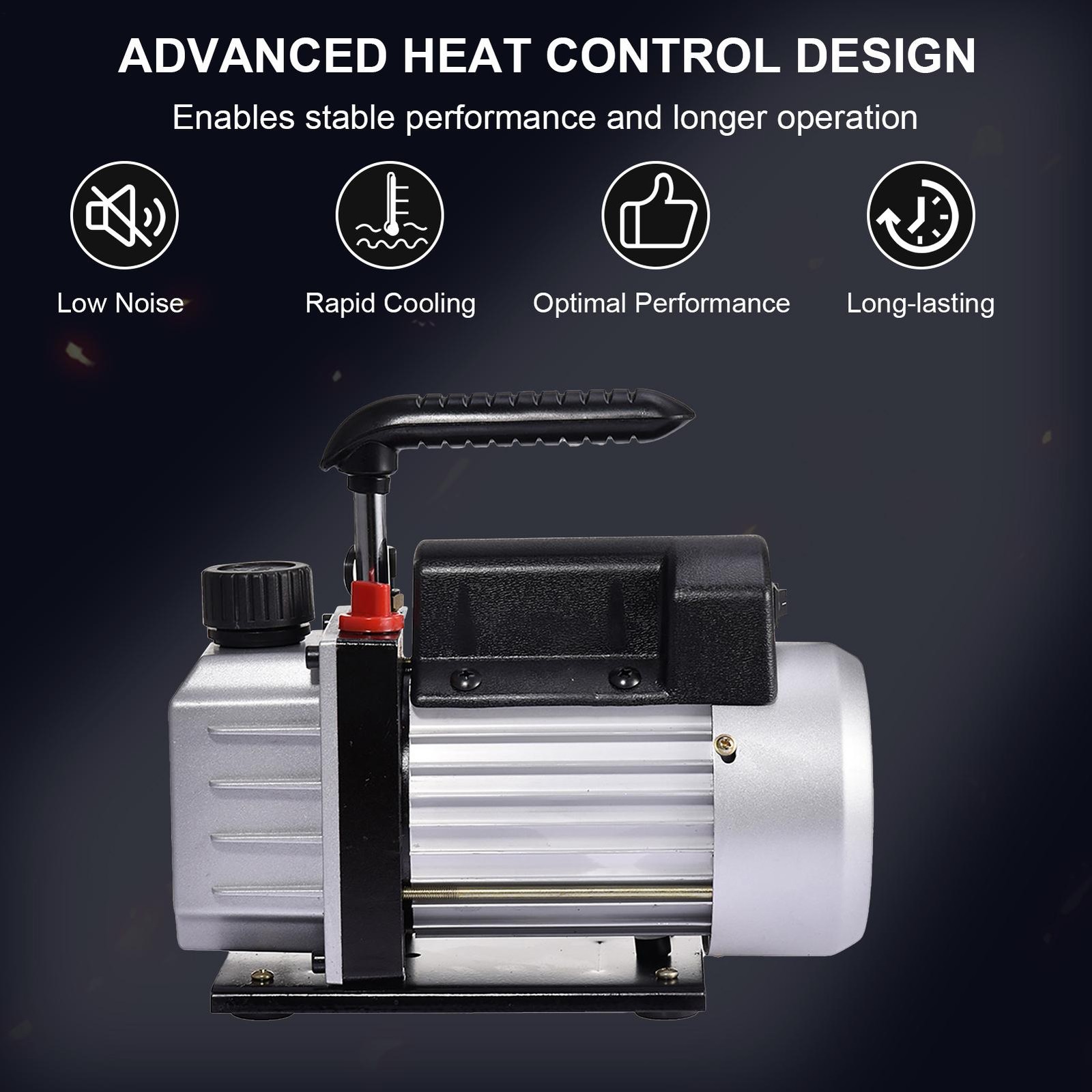 Vacuum Pump 0.25HP 4CFM 1 Stage for Auto Refrigeration