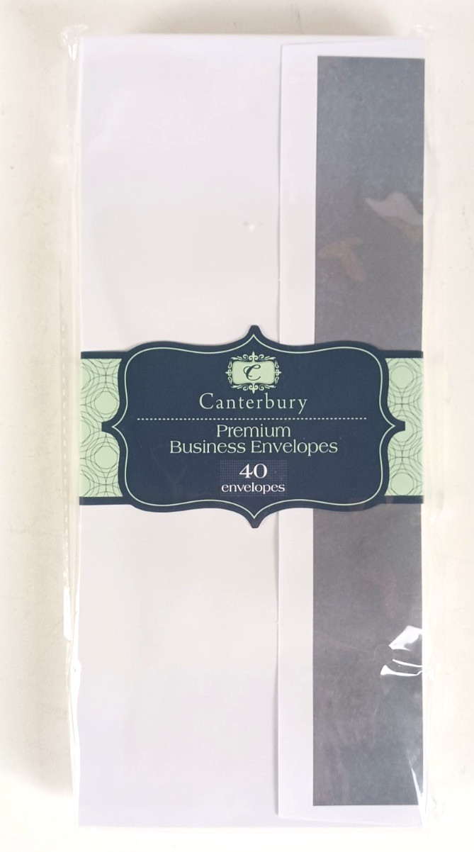 No. 10 Envelopes, Canterbury White, 3/40 packs = 120 pcs.