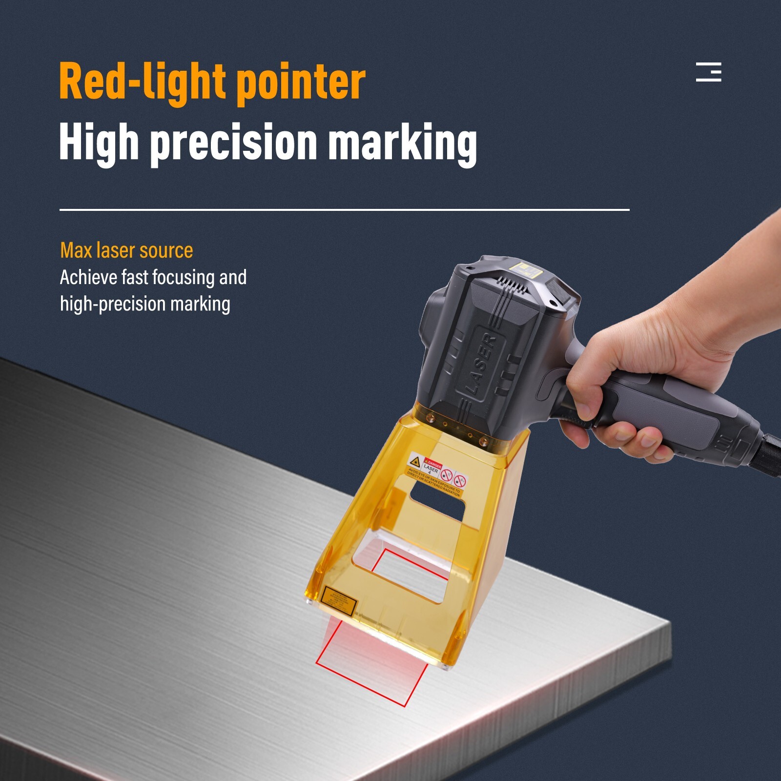 US 30W Laser Marking Machine Laser Engraver with 100*100mm Lens without Battery