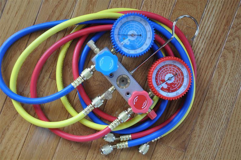 Lot 3 Tool Kit Manifold Gauge Set R22 R134a+Car Quick Couplers+Can Tap AC HVAC