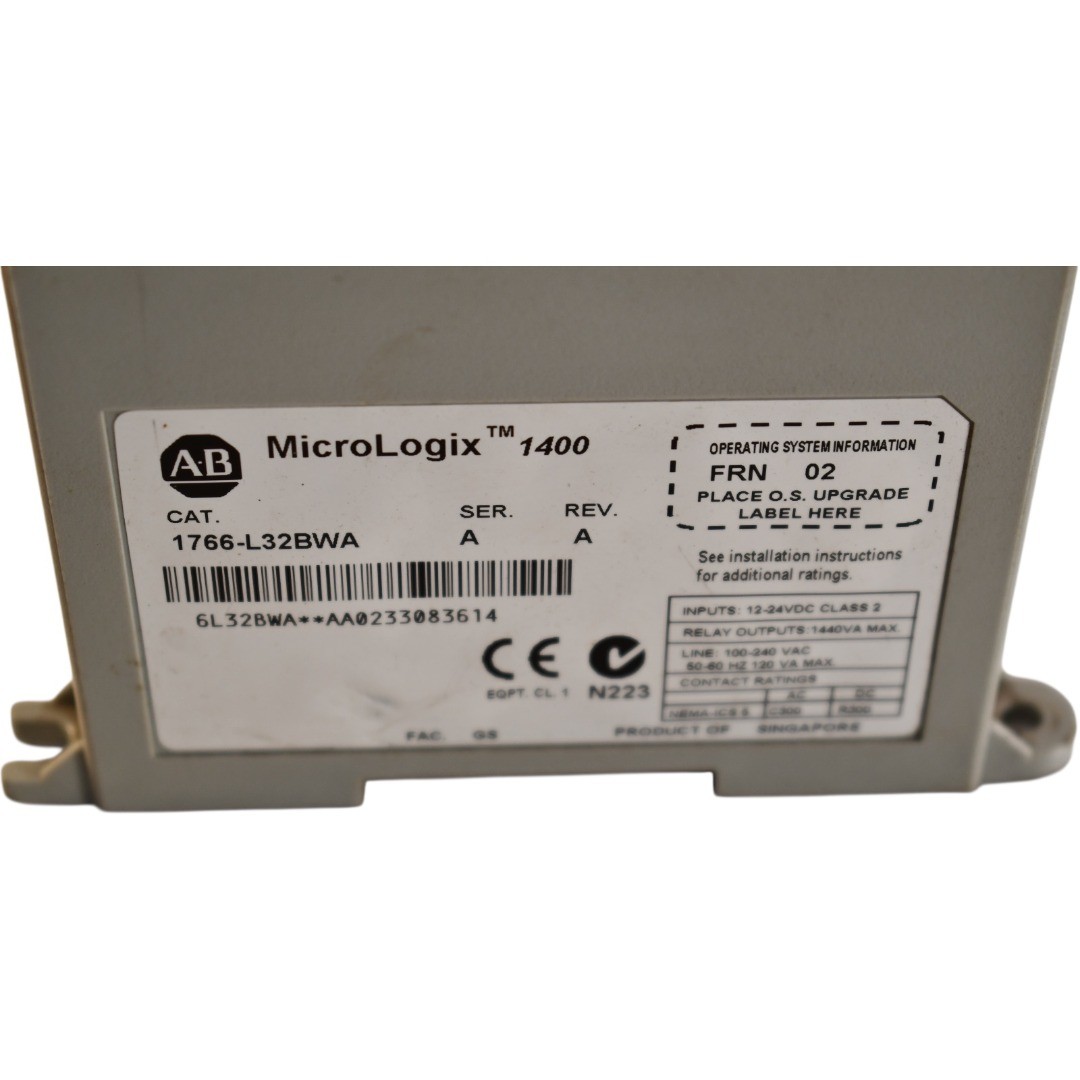 Allen Bradley 1766-L32BWA MicroLogix 1400 PLC 120/240V AC 32-Point