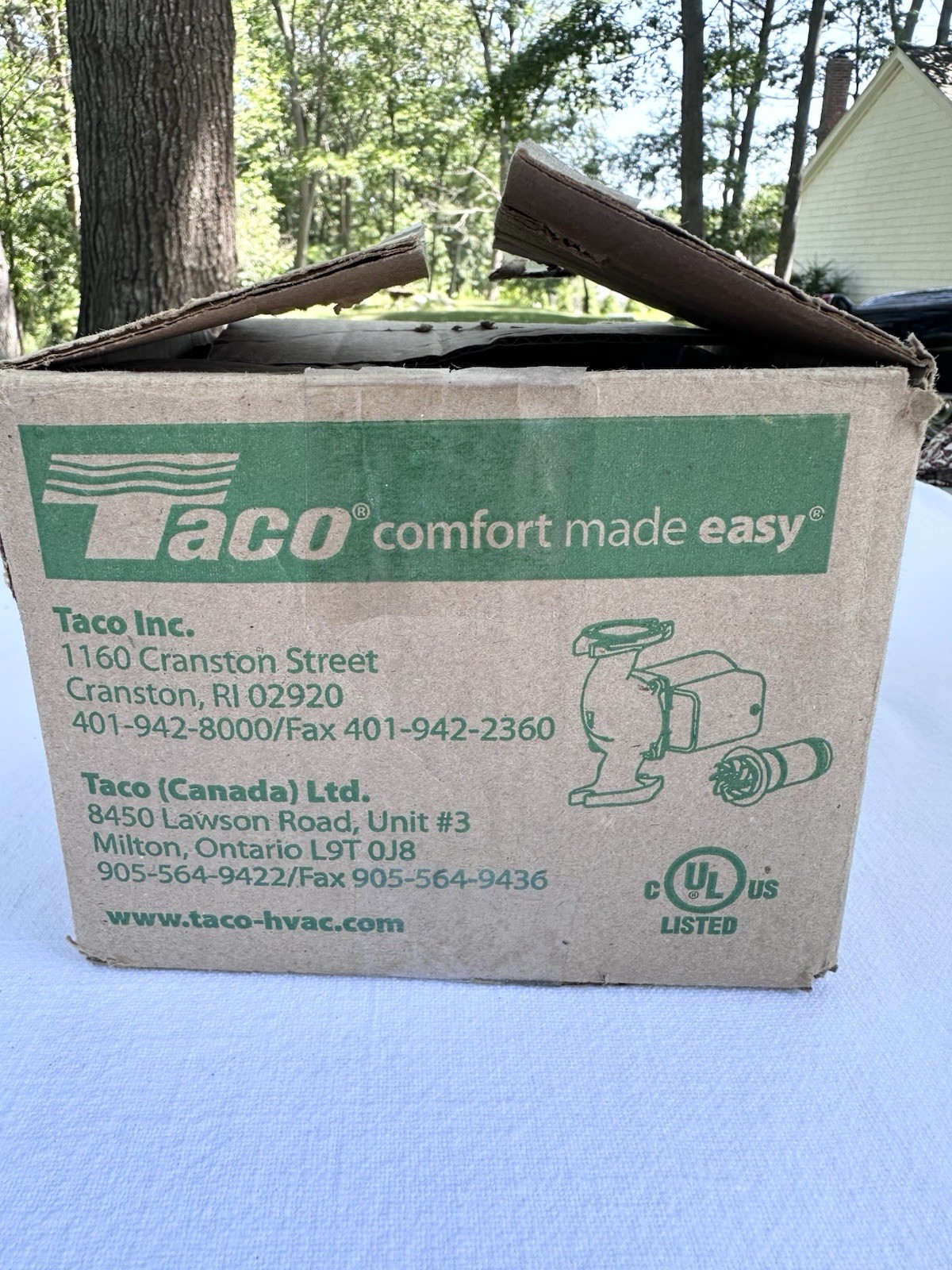 Taco 007-F5 Cast Iron Circulator, 1/25 HP Open Box Missing 1 Screw- See Photos