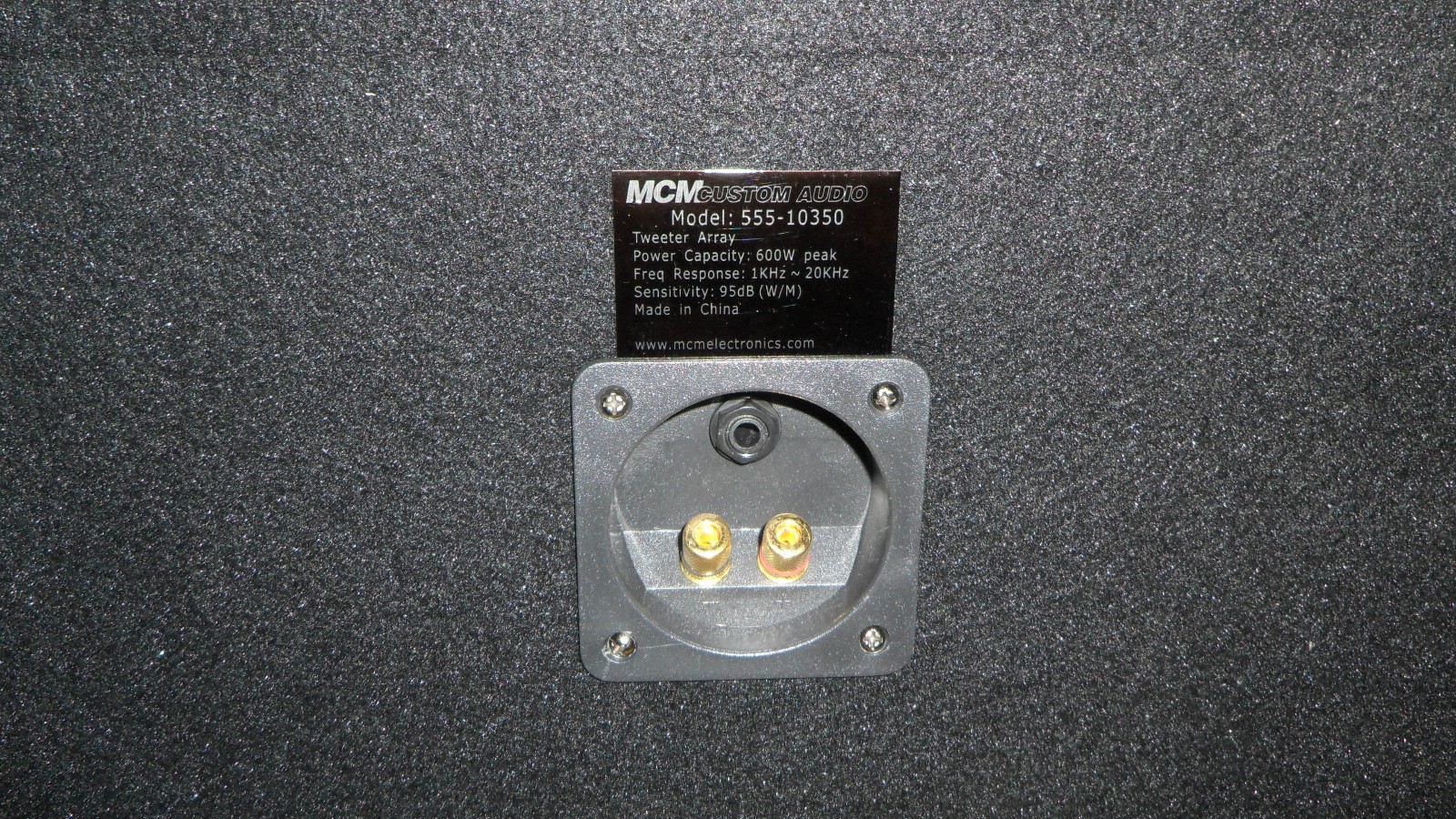 MCM CUSTOM AUDIO 555-10350 PA Speaker W/ Tweeter Array 600W 1kHz to 20k 95db
