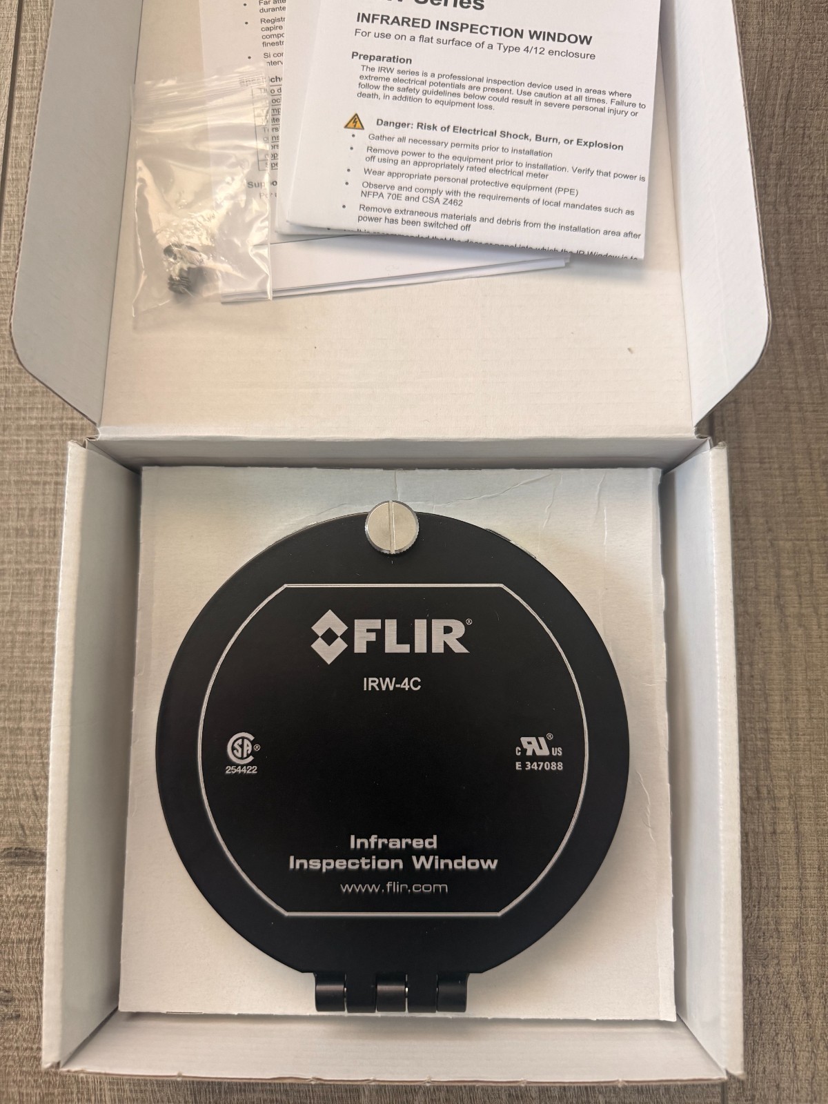 Flir IRW-4C Round Infrared Window – Black