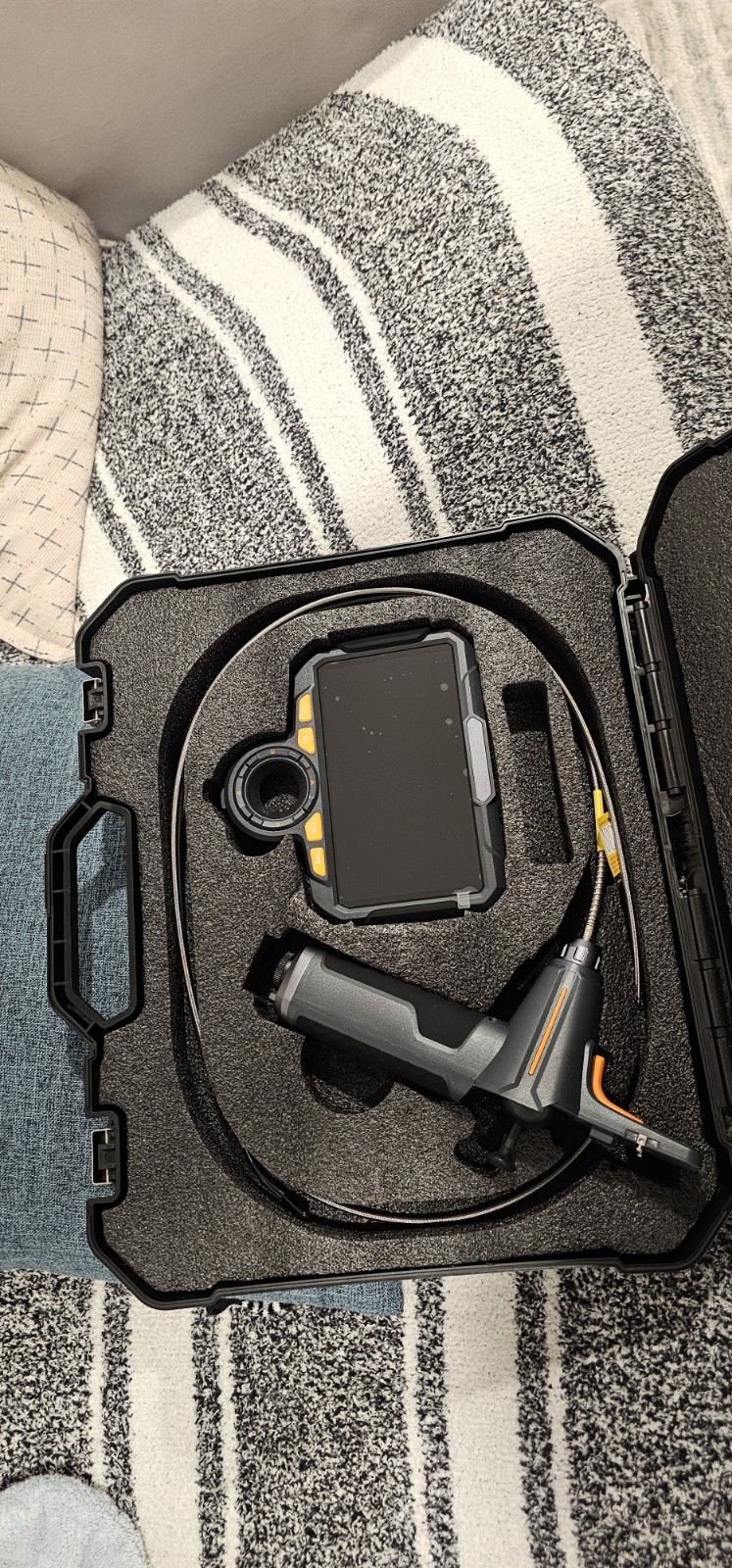 TESLONG TF600 4-Way Articulating Inspection Camera, 6in IPS LCD, Flexible