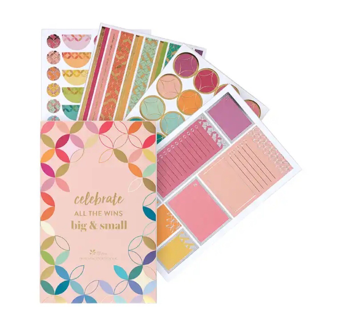NEW! Erin Condren MID CENTURY CIRCLES Designer Sticker Book – 343 Piece