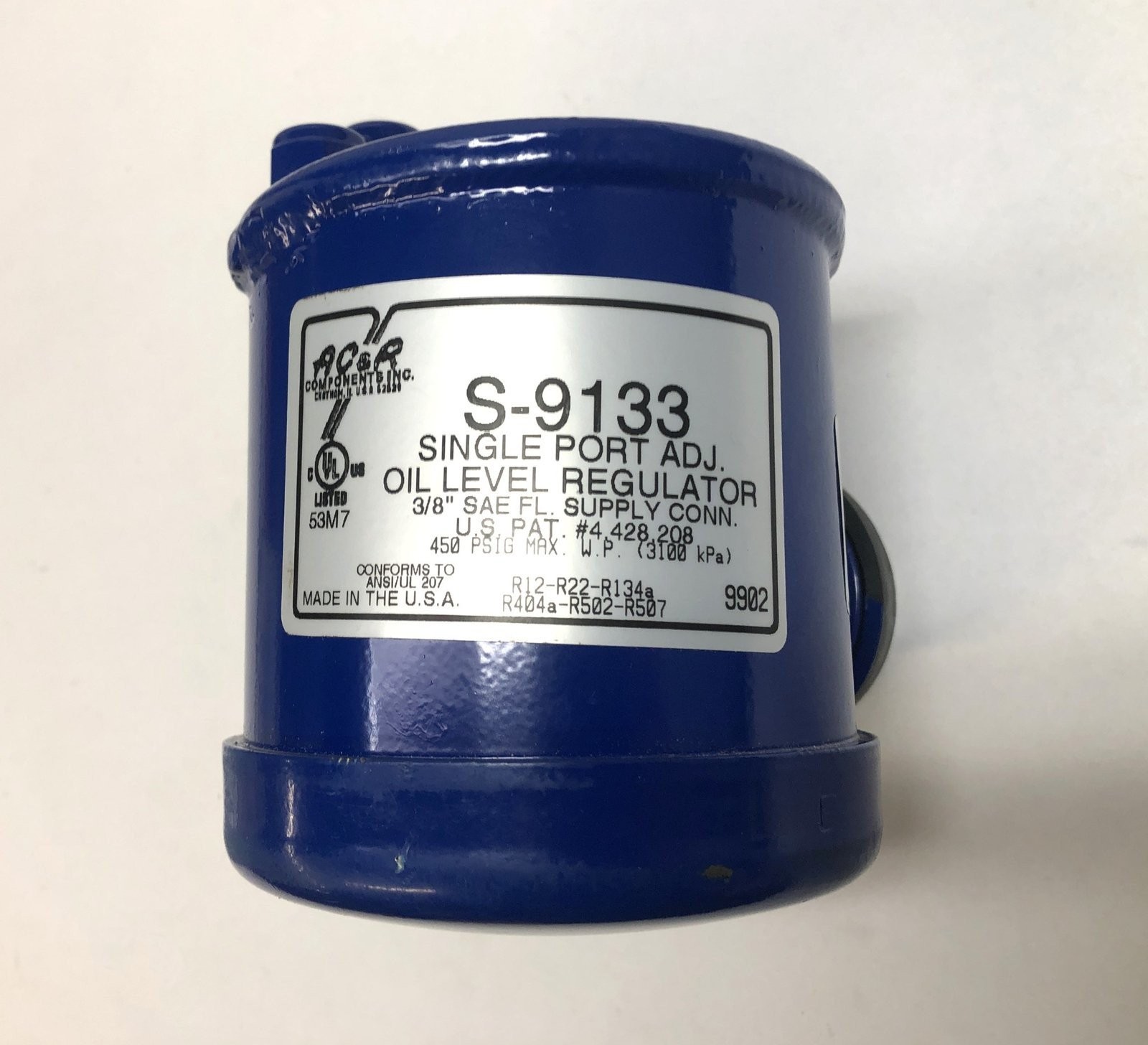AC&R Components Single Port Adjustable Oil Level Regulator S-9133 NOS