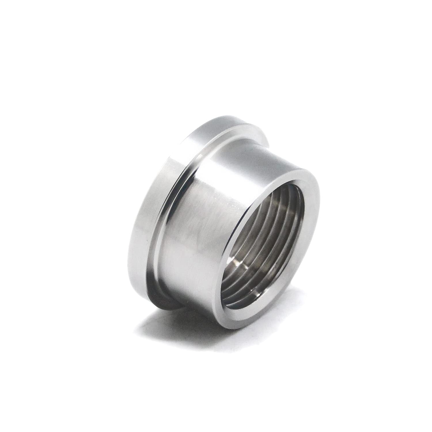 QiiMii 1″ NPT Female Threaded Stepped Weld Bung Mounting NPT, 1 PACK
