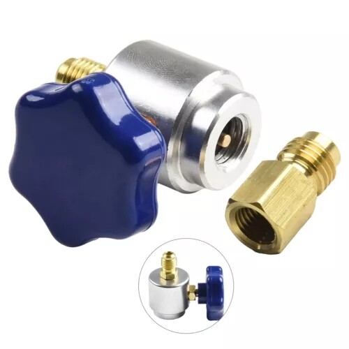 Self Sealing R134A Can Tap Valve Adapter For A/C Charging Hose Convertor US