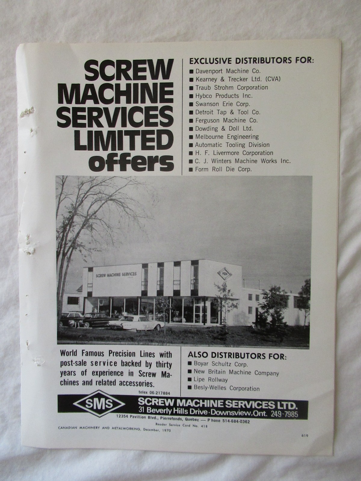Industrial Machine Tools and Equipment Brochure Lathes Chucks Detroit Tap Tool