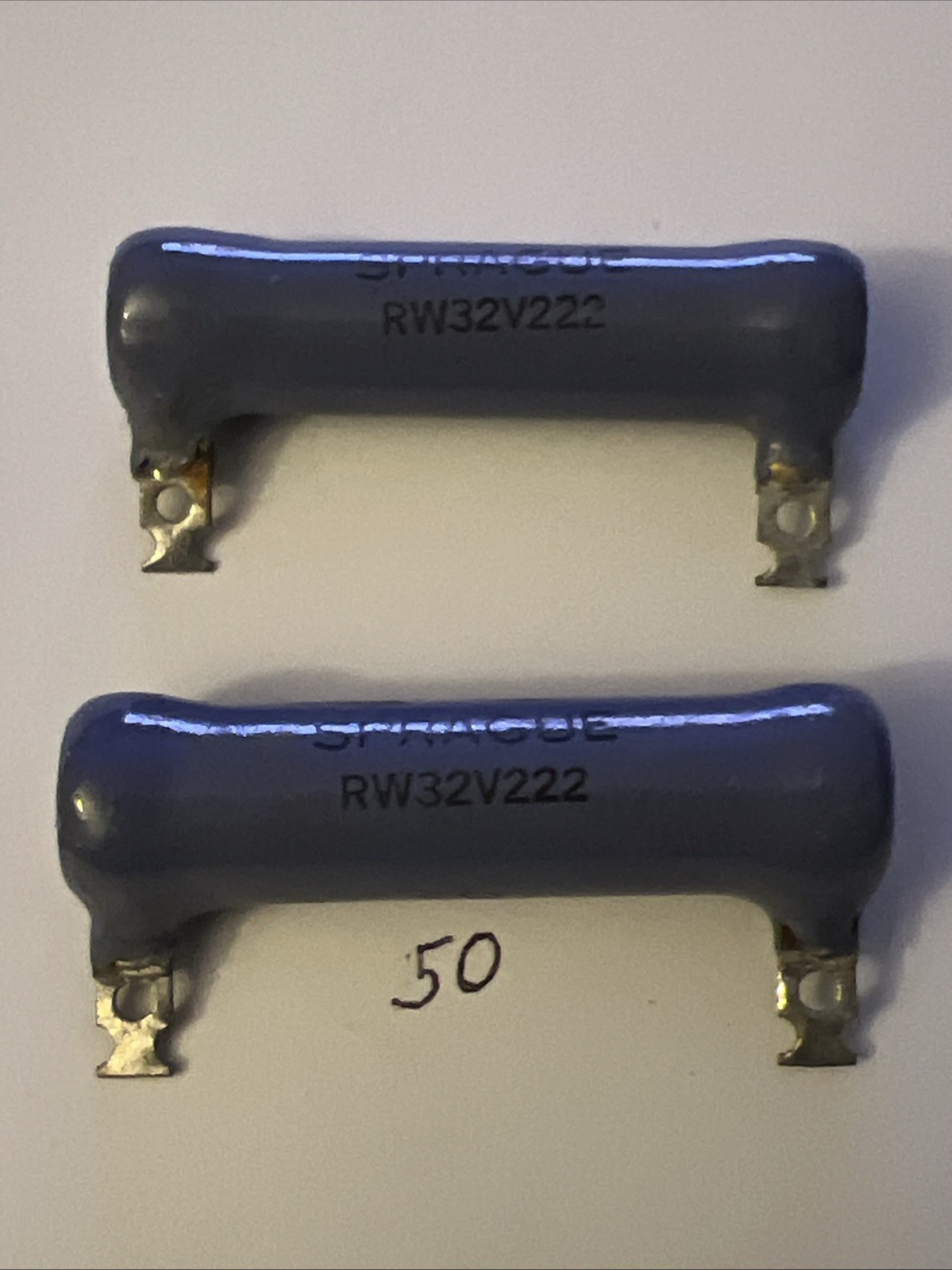 2200 ohm 20W 5% Wirewound Power Resistor Ceramic By Sprague New Quantity Of 2
