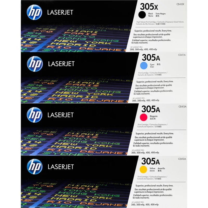 HP 305A Toner Cartridge Set CMYK Genuine – Brand New Sealed