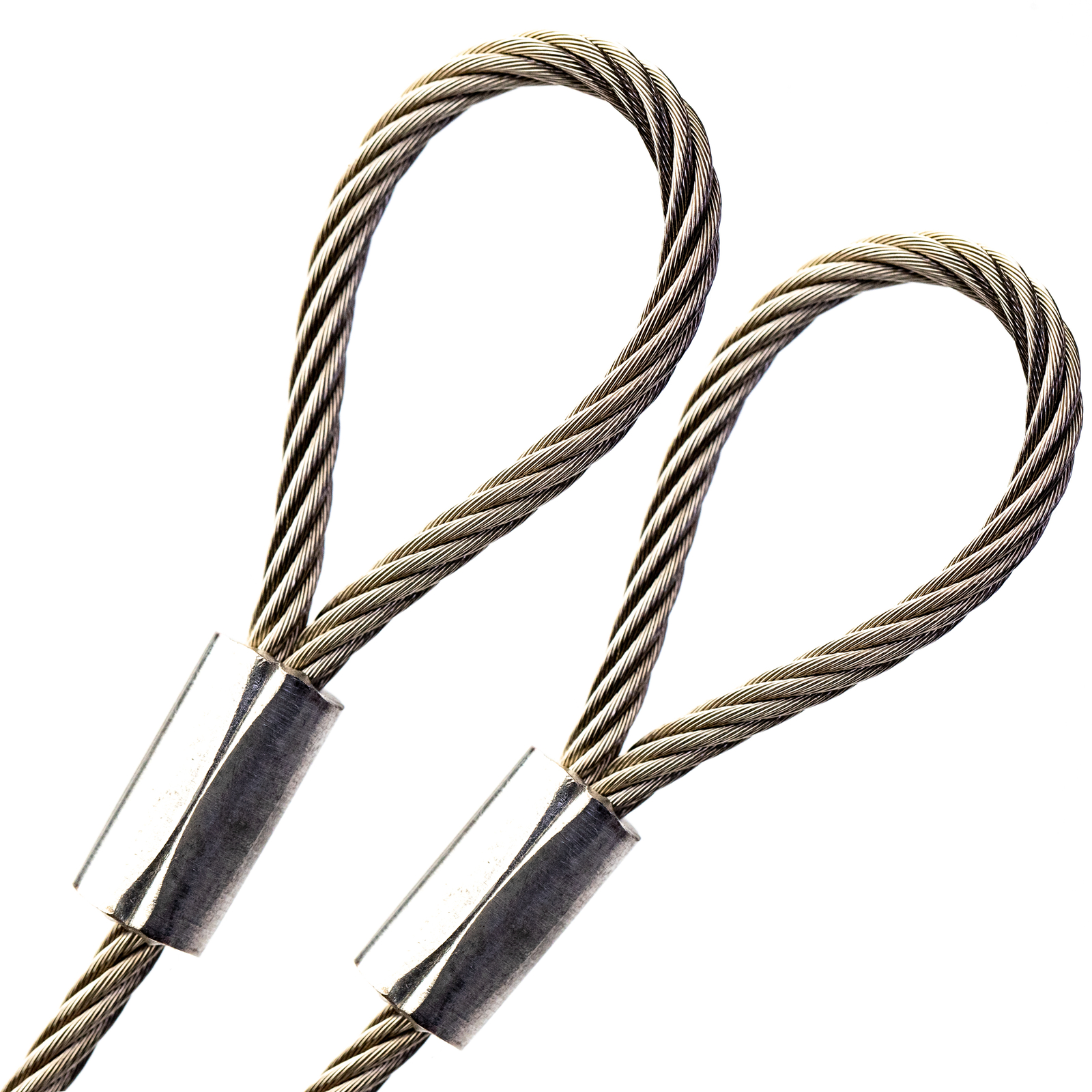 Marine Grade 316 Stainless Steel Braided Wire Rope Sling, 3/16″ x 1-75ft (Bare)