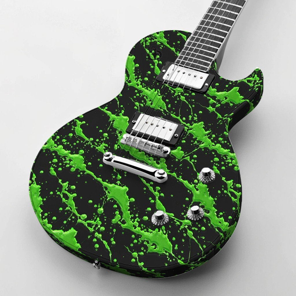Green Paint Spatter 42 – 16″ x 48″ Hydrographic Film Hydro Dipping