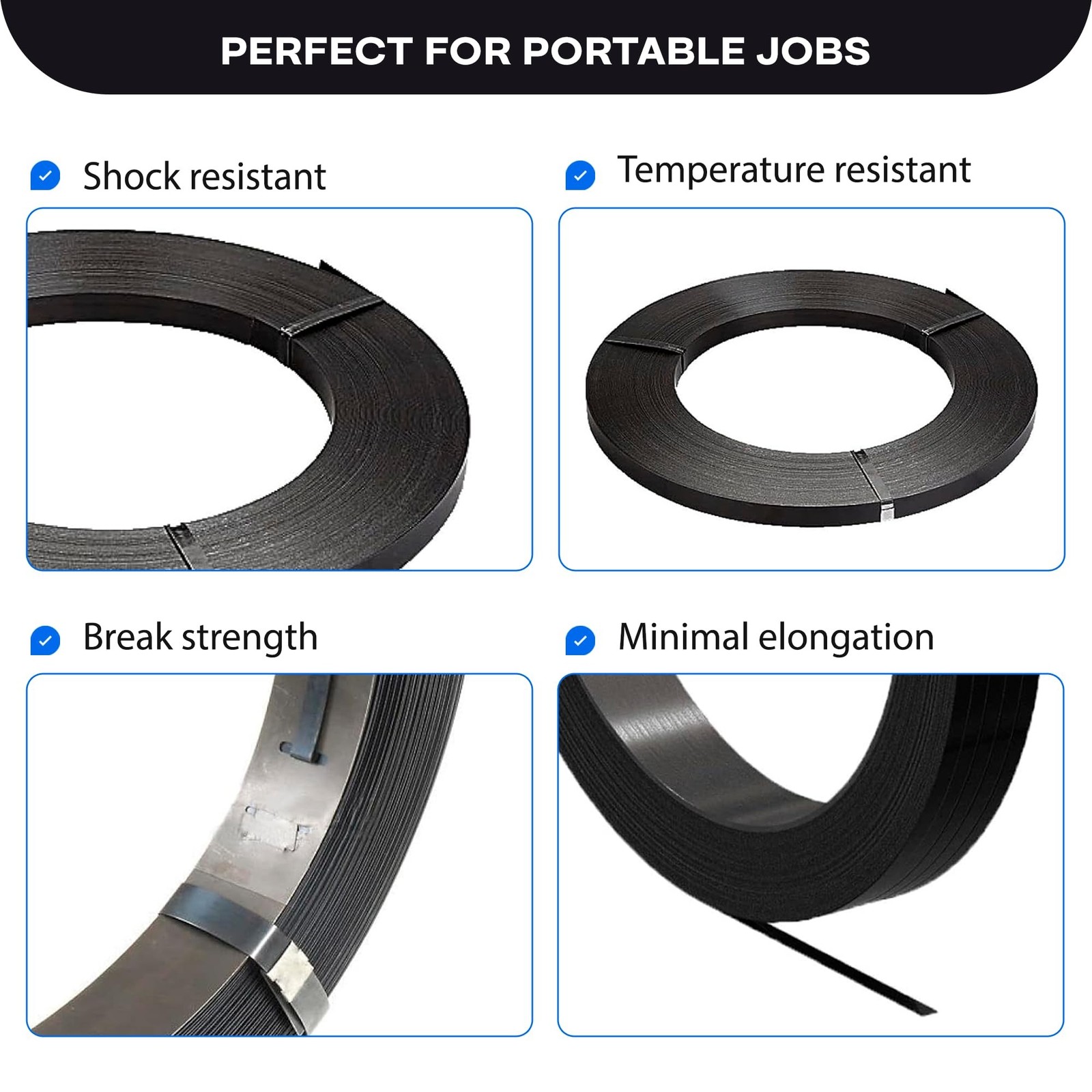 IDL Packaging – MAL12.200 1/2″ x .020″ x 200′ Mini Steel Strapping Coil, 1100…