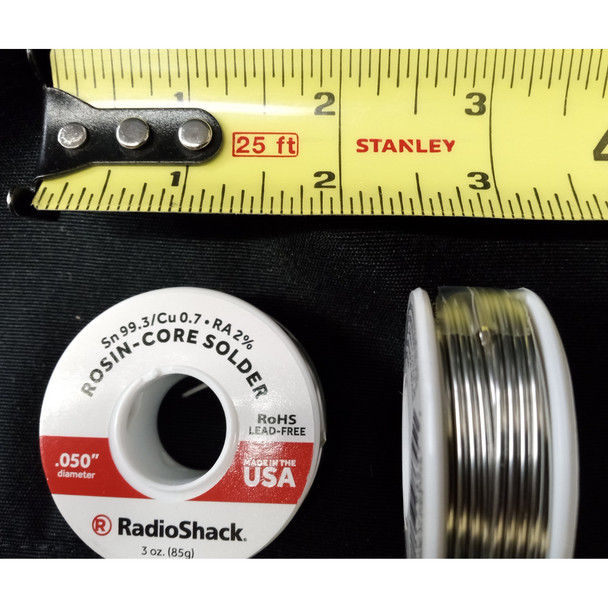 RadioShack SnCu 99.3/0.7 Lead-Free Solder, 0.050″ Diameter – 3.0 oz. Spool
