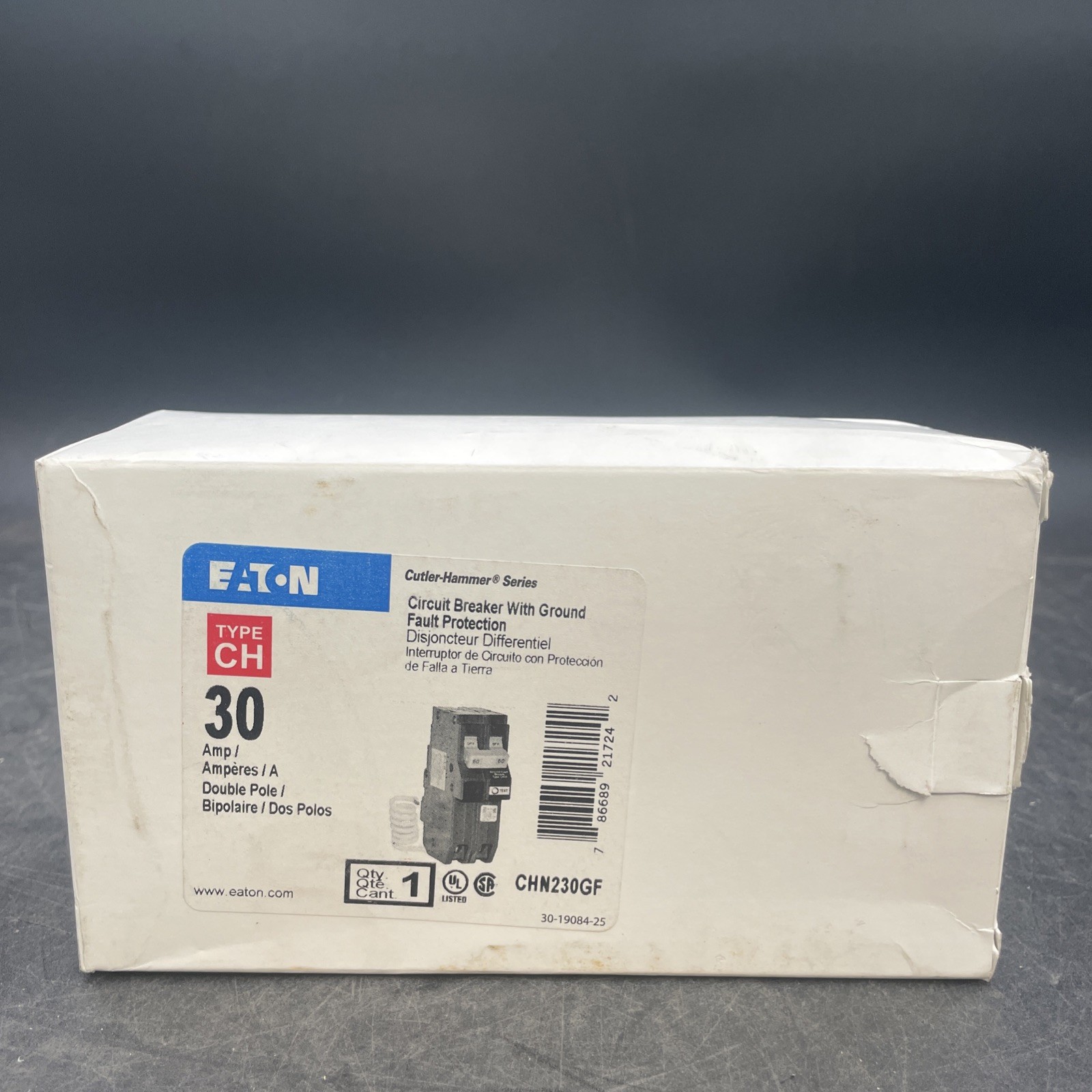 Eaton CHN230GF 30 Amps Two Pole GFCI Ground Fault Circuit Breaker