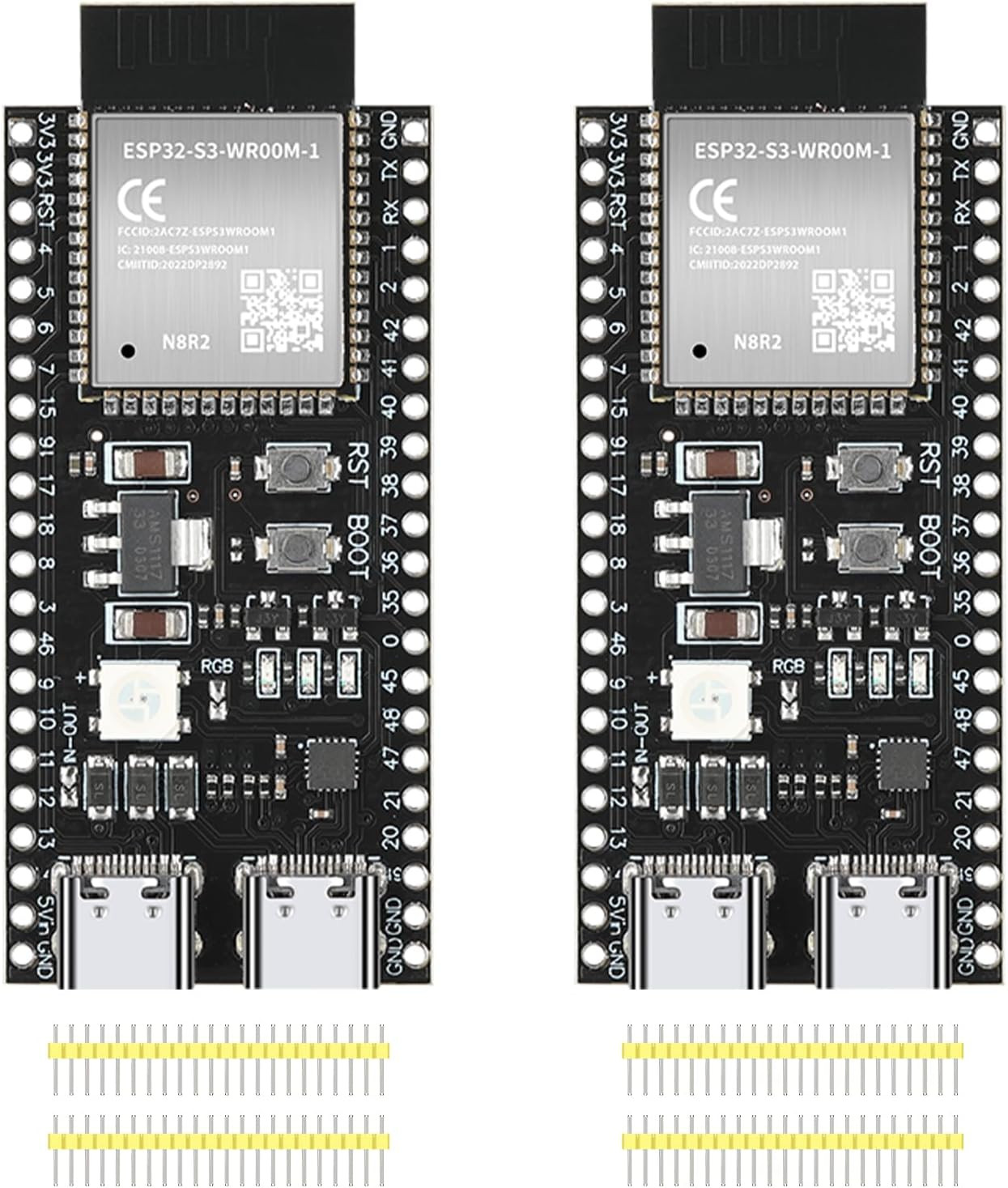 2Pcs Esp32-S3-Devkitc-1-N8R2 Development Board ESP32 S3 Wifi + Bluetooth MCU