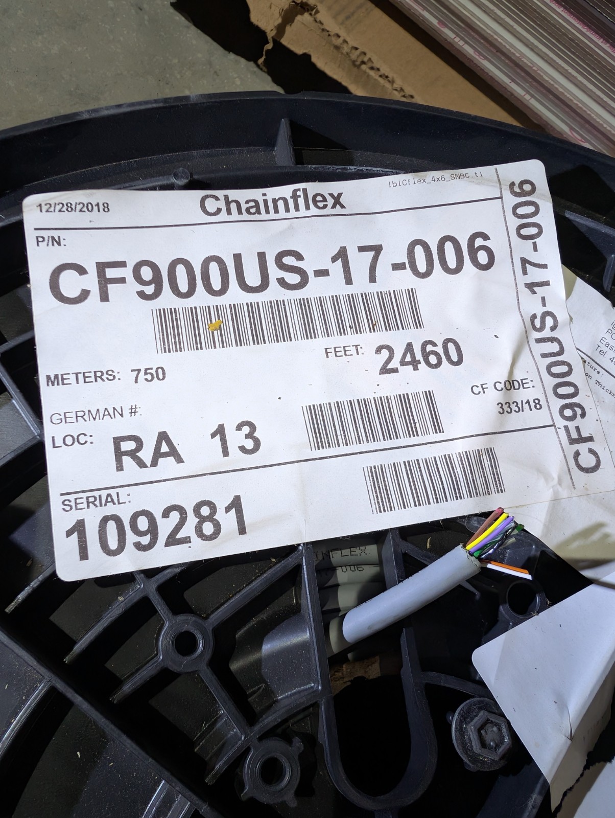 Igus Chainflex CF900US-17-006 4x 20AWG 5x 24AWG 300V Unshielded Control Cable