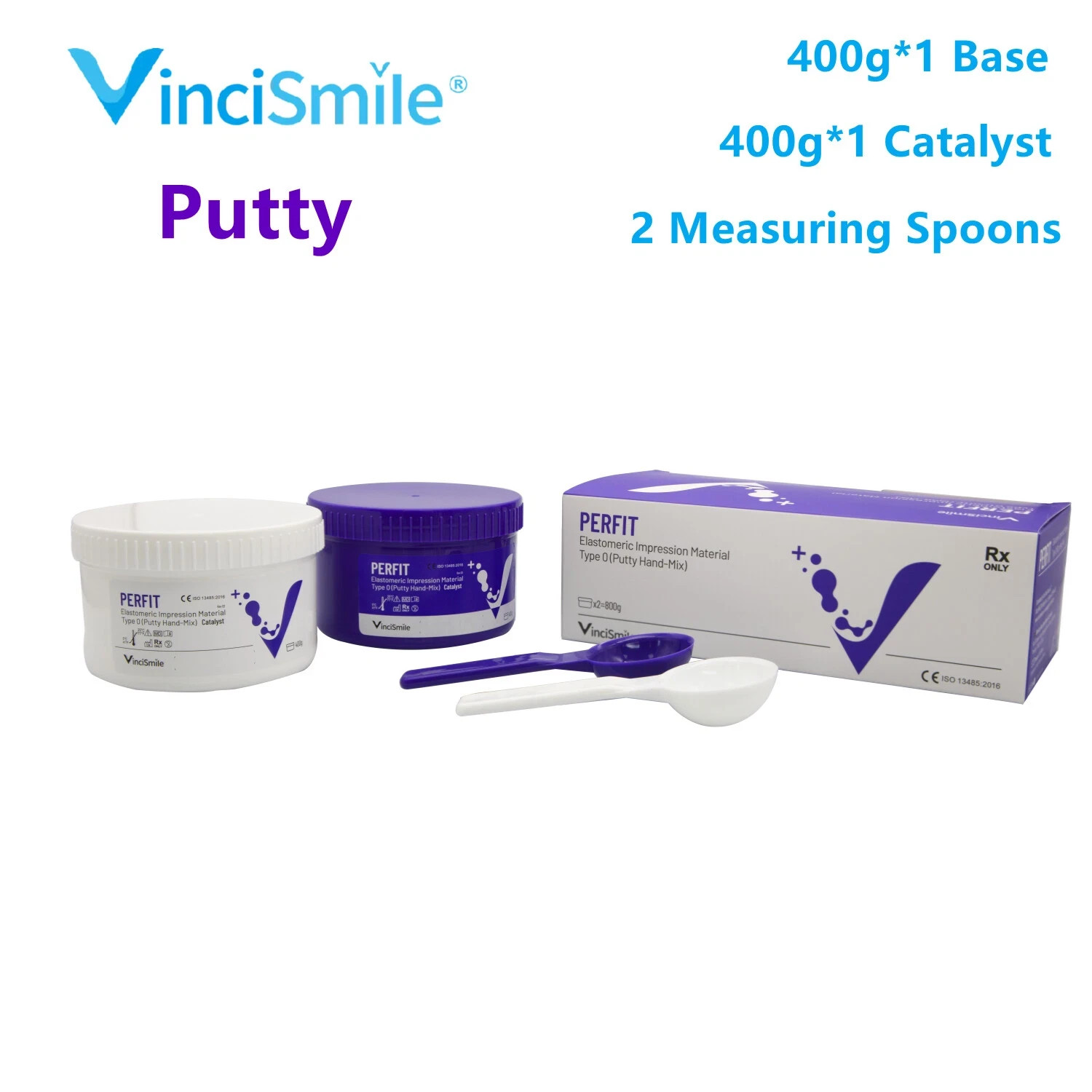 PERFIT Dental Putty VPS Impression Material Base Normal or Fast Set 2 x 400g