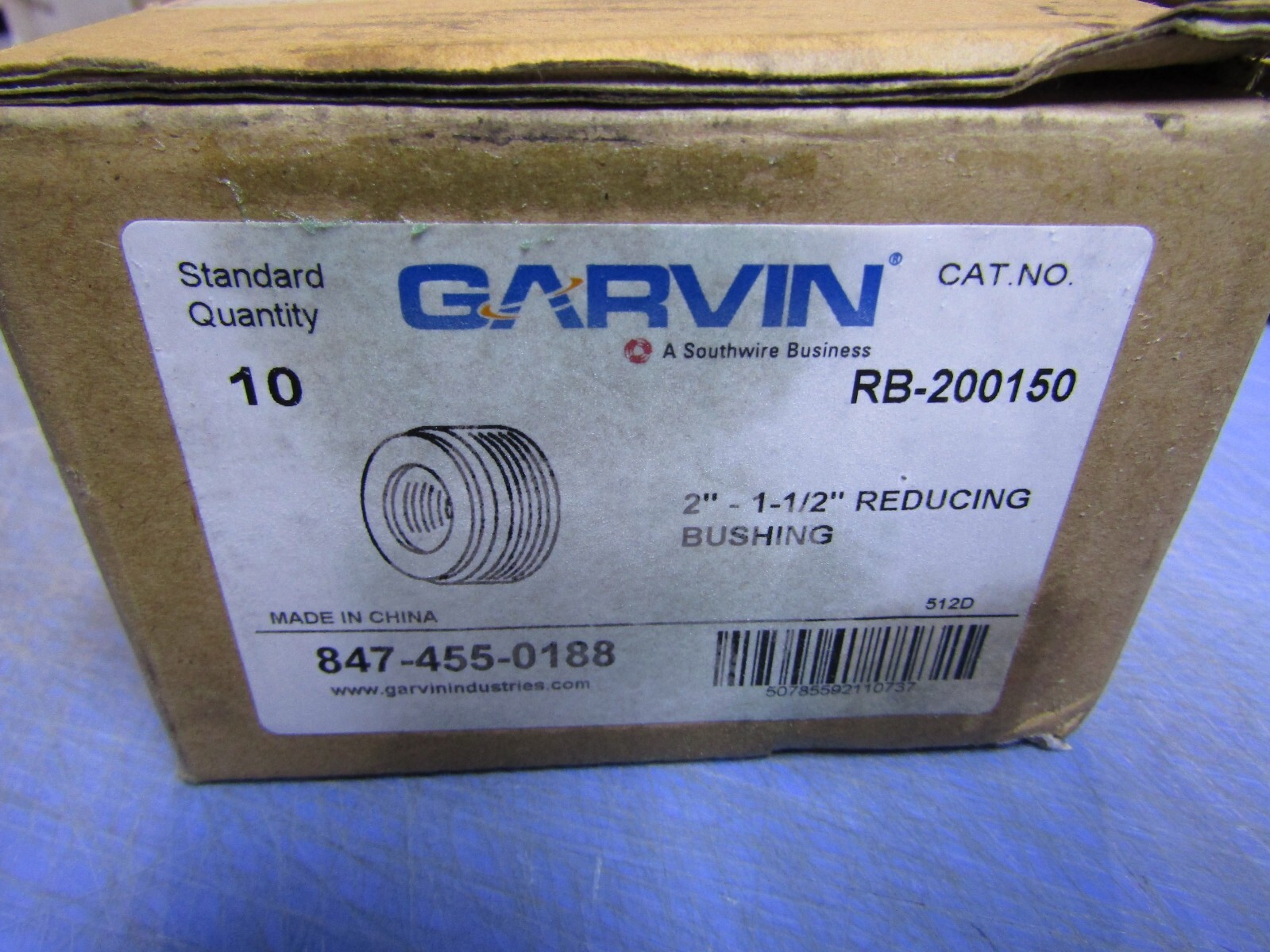 10 – Southwire Garvin 2 x 1-1/2 Reducing Bushing RB16, RB-200150 Steel. NEW in