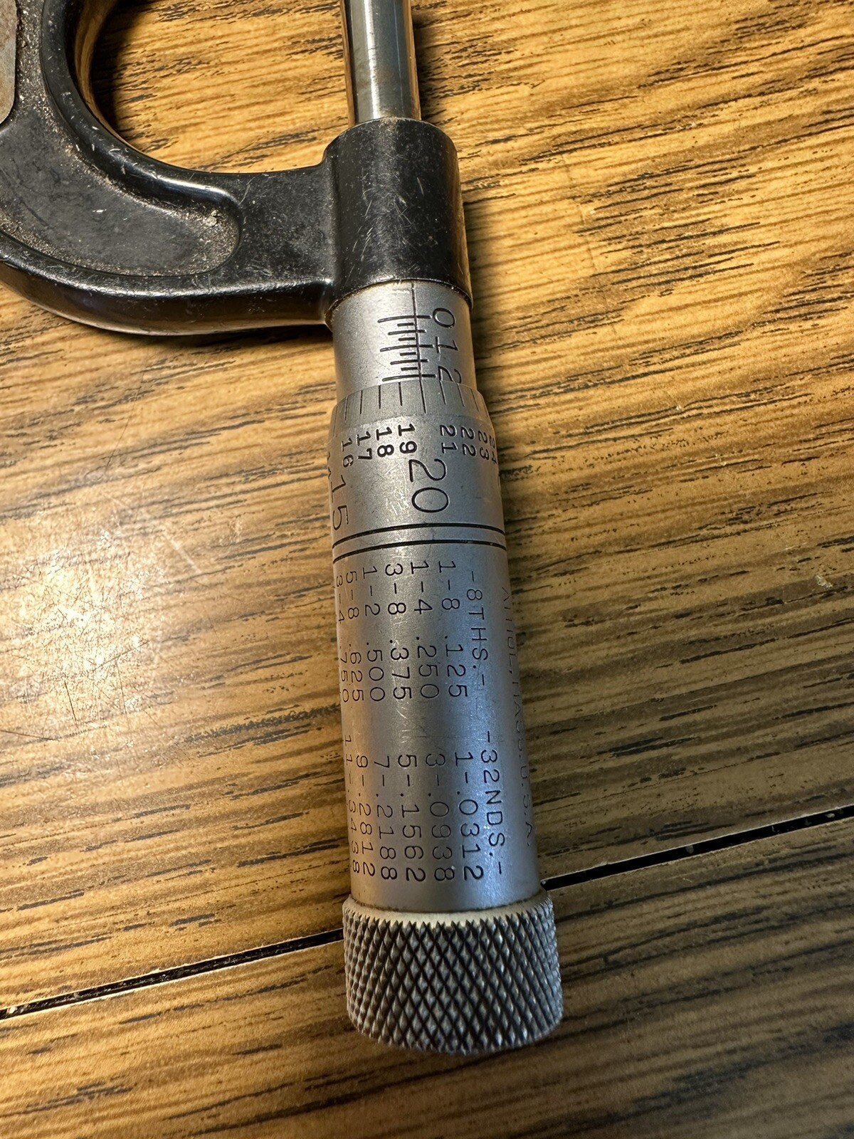 VINTAGE STARRETT 436 MICROMETER: RATCHET STOP, RING LOCK USED EXCELLENT