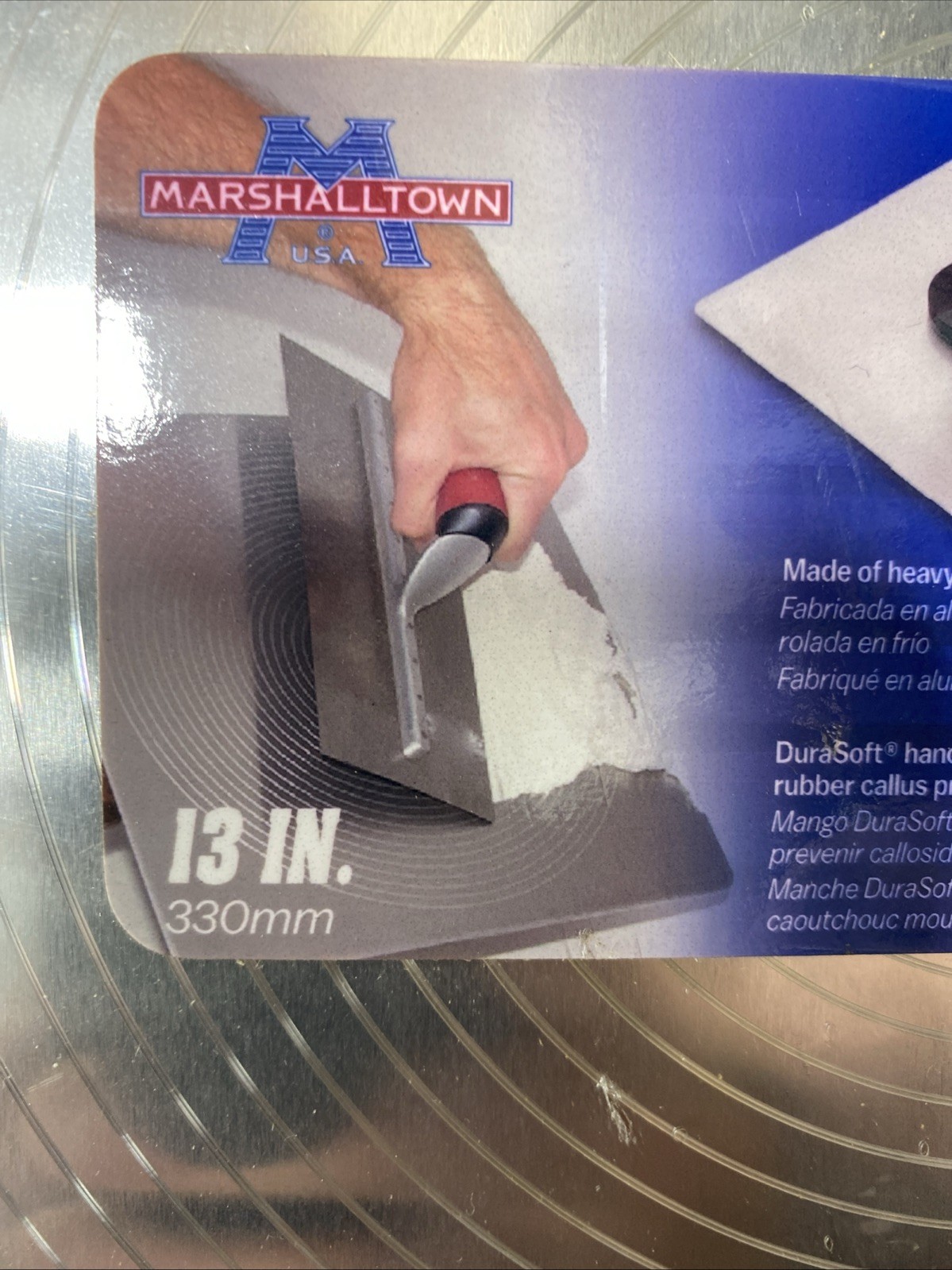 Marshalltown 13 in X 13 in Aluminum Hawk Trowel Durasoft Handle 15215