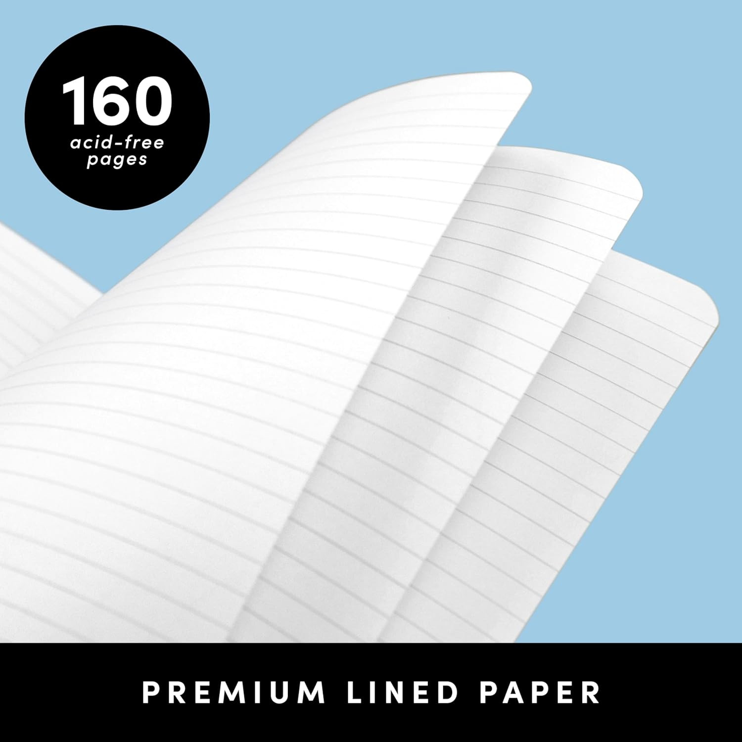 Softcover Lined Journal Notebook (Periwinkle), 160 Pages, Medium College Ruled N
