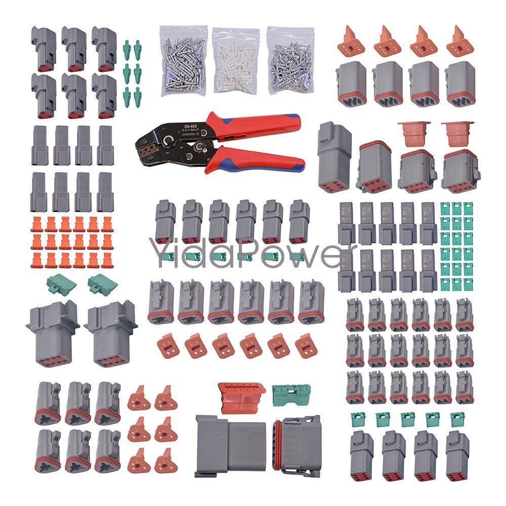 US Connector Plug KIT 1750PCS With Crimp Tool Automotive #DT-KIT3-TR