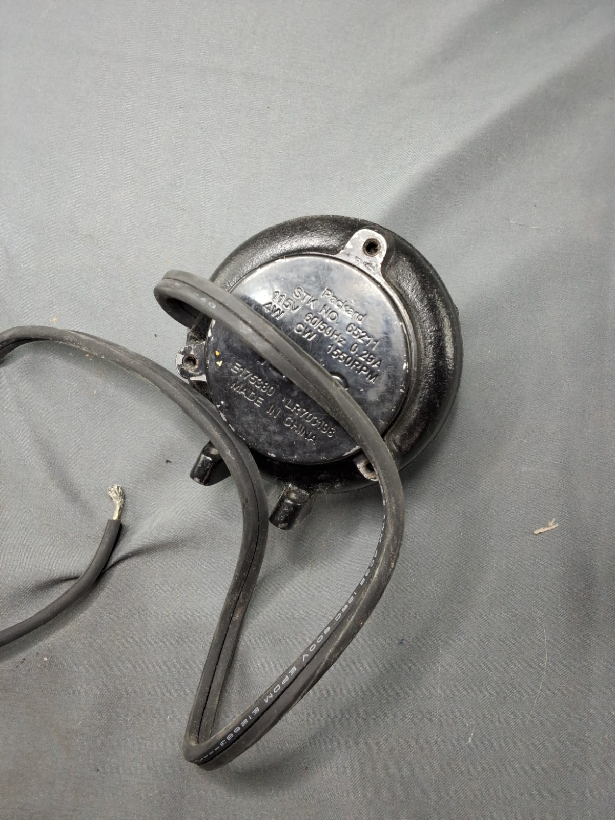 Packard 65211 4 Watt Cast Iron Unit Bearing Motor 115 Volts CW 1550 RPM