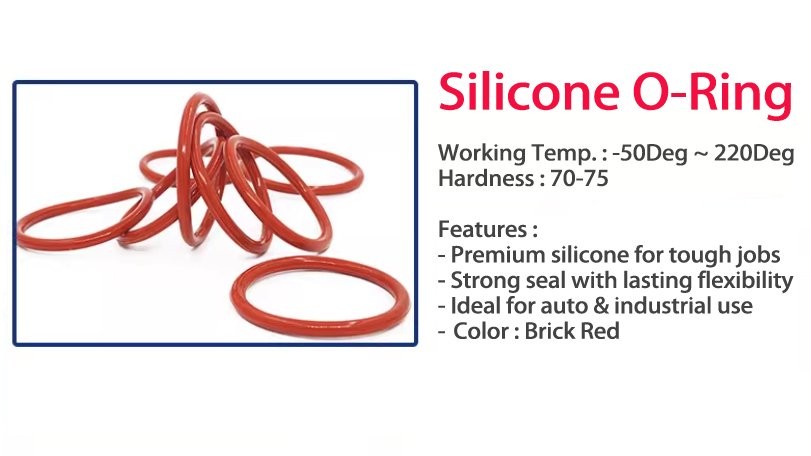 High Resistant & Temperature Red Silicone O-Ring Thickness=3mm x20pcs