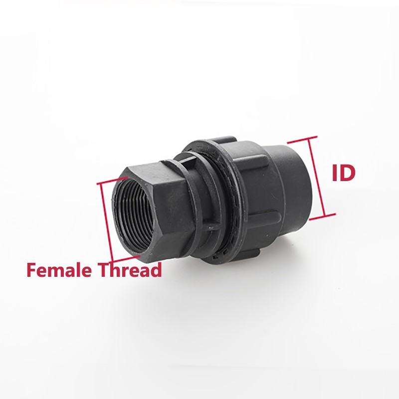 MDPE Compression Fitting Male Female Thread Adapter Water Pipe Connector 20-63mm